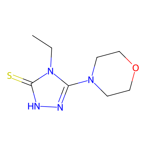 4-ethyl-5-morpholin-4-yl-4H-1,2,4-triazole-3-thiol structure