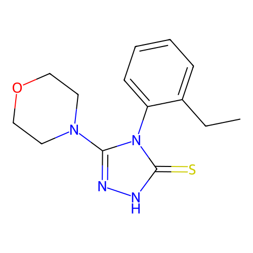 4-(2-ethylphenyl)-5-(morpholin-4-yl)-4H-1,2,4-triazole-3-thiol structure