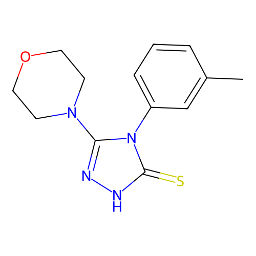 4-(3-methylphenyl)-5-(morpholin-4-yl)-4H-1,2,4-triazole-3-thiol structure