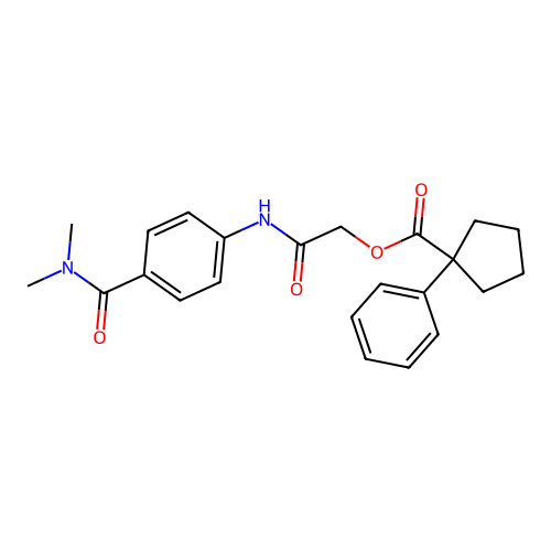 [2-[4-(Dimethylcarbamoyl)anilino]-2-oxoethyl] 1-phenylcyclopentane-1-carboxylate structure