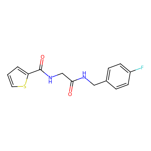 N-[2-[(4-fluorophenyl)methylamino]-2-oxoethyl]thiophene-2-carboxamide structure
