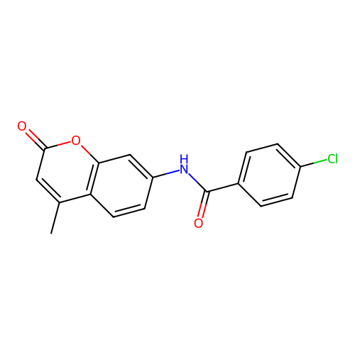4-Chloro-n-(4-methyl-2-oxo-2h-chromen-7-yl)benzamide structure