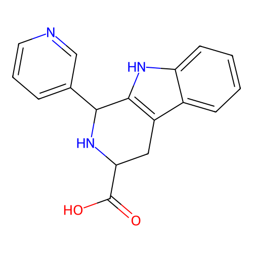 1-Pyridin-3-yl-2,3,4,9-tetrahydro-1H-beta-carboline-3-carboxylic acid structure