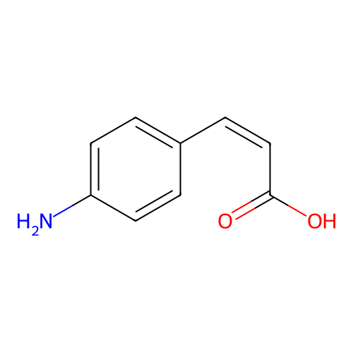 4-Aminocinnamic acid, (Z)- structure