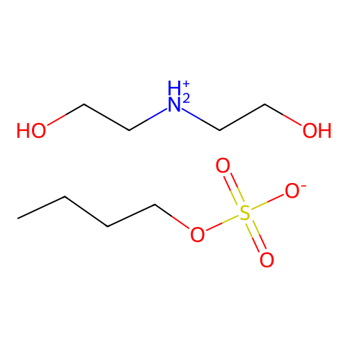 Bis(2-hydroxyethyl)azanium;butyl sulfate structure