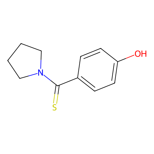 (4-Hydroxyphenyl)-1-pyrrolidinylmethanethione structure