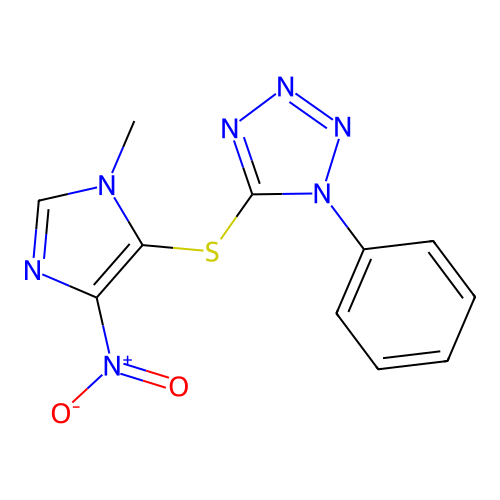 5-(3-Methyl-5-nitro-imidazol-4-yl)sulfanyl-1-phenyl-tetrazole structure