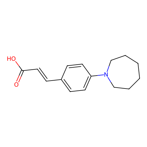 3-[4-(azepan-1-yl)phenyl]prop-2-enoic Acid structure