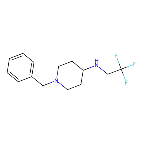 1-benzyl-N-(2,2,2-trifluoroethyl)piperidin-4-amine structure