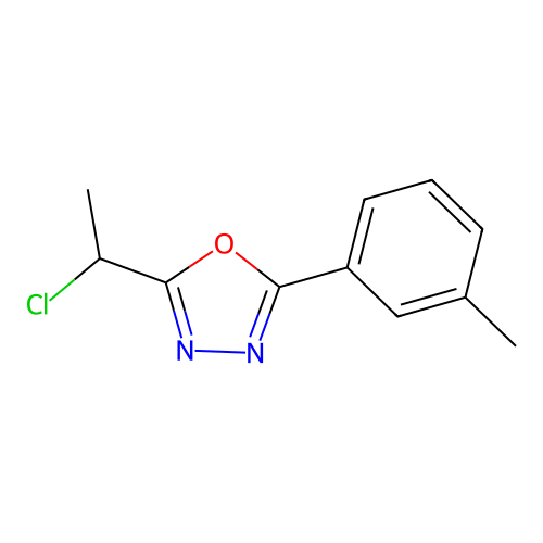 2-(1-Chloroethyl)-5-(3-methylphenyl)-1,3,4-oxadiazole structure