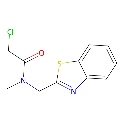 N-(1,3-benzothiazol-2-ylmethyl)-2-chloro-N-methylacetamide structure