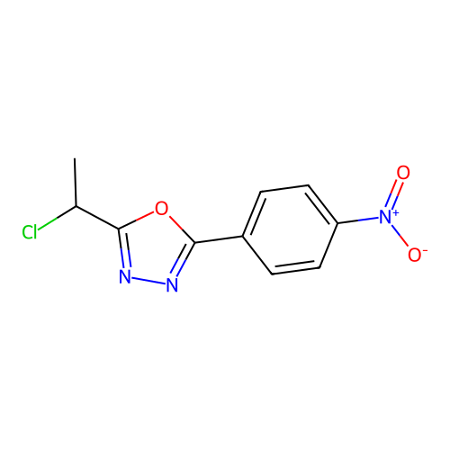 2-(1-Chloroethyl)-5-(4-nitrophenyl)-1,3,4-oxadiazole structure