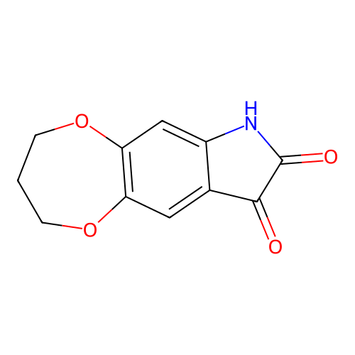 3,4-dihydro-2H,7H-[1,4]dioxepino[2,3-f]indole-8,9-dione structure