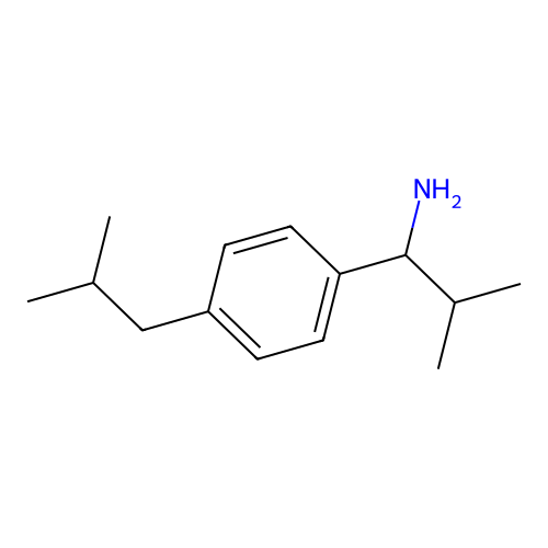 1-(4-Isobutylphenyl)-2-methylpropan-1-amine structure