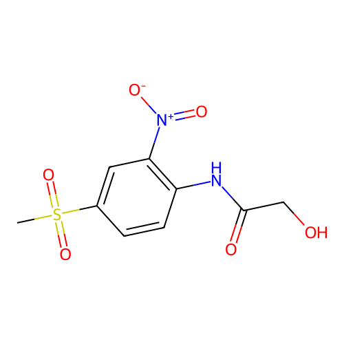 2-Hydroxy-N-[4-(methylsulfonyl)-2-nitrophenyl]acetamide structure