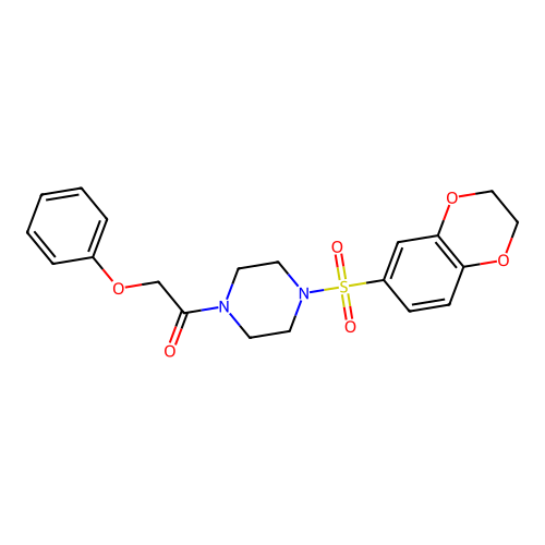 1-(4-((2,3-Dihydrobenzo[b][1,4]dioxin-6-yl)sulfonyl)piperazin-1-yl)-2-phenoxyethan-1-one structure