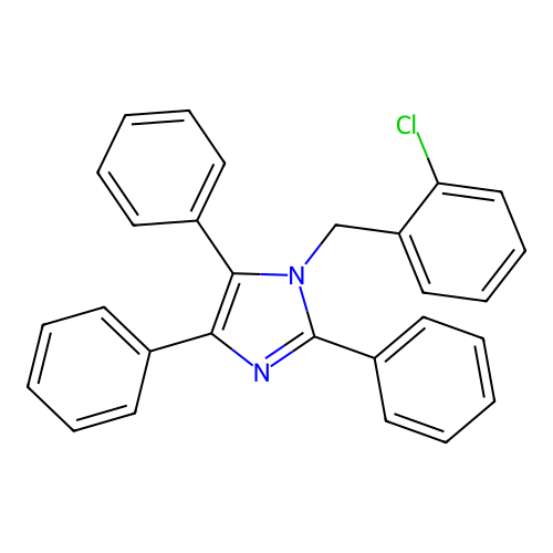 1-(2-chlorobenzyl)-2,4,5-triphenyl-1H-imidazole structure