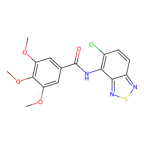 N-(5-chloro-2,1,3-benzothiadiazol-4-yl)-3,4,5-trimethoxybenzamide structure