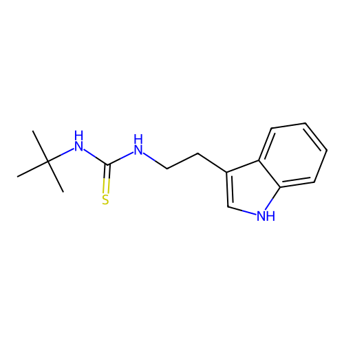 3-tert-butyl-1-[2-(1H-indol-3-yl)ethyl]thiourea structure