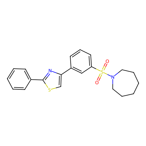 1-{[3-(2-Phenyl-1,3-thiazol-4-yl)phenyl]sulfonyl}azepane structure