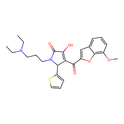 1-[3-(Diethylamino)propyl]-3-hydroxy-4-[(7-methoxybenzo[d]furan-2-yl)carbonyl]-5-(2-thienyl)-3-pyrrolin-2-one structure