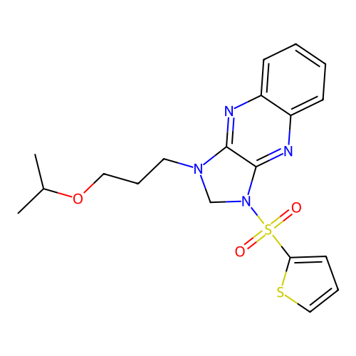 1-(3-Isopropoxy-propyl)-3-(thiophene-2-sulfonyl)-2,3-dihydro-1H-imidazo[4,5-b]quinoxaline structure