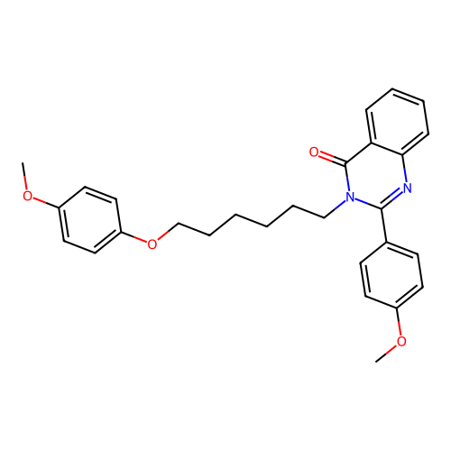 3-(6-(4-methoxyphenoxy)hexyl)-2-(4-methoxyphenyl)quinazolin-4(3H)-one structure