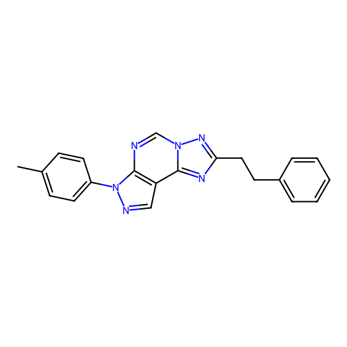 2-phenethyl-7-(p-tolyl)-7H-pyrazolo[4,3-e][1,2,4]triazolo[1,5-c]pyrimidine structure