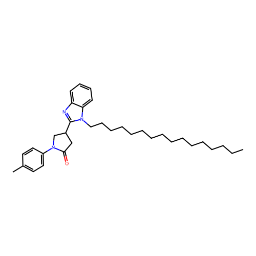 4-(1-Hexadecylbenzimidazol-2-yl)-1-(4-methylphenyl)pyrrolidin-2-one structure