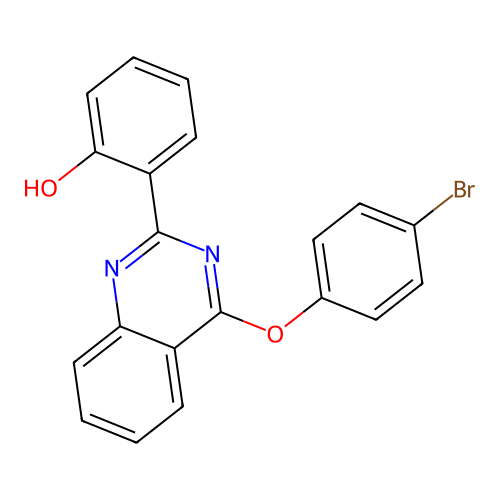2-[4-(4-Bromophenoxy)quinazolin-1-ium-2-yl]phenolate structure