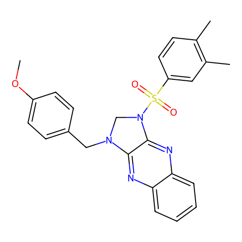 3-(3,4-dimethylphenyl)sulfonyl-1-[(4-methoxyphenyl)methyl]-2H-imidazo[4,5-b]quinoxaline structure