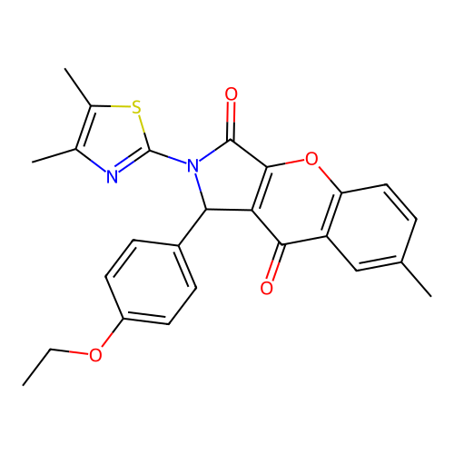2-(4,5-dimethyl-1,3-thiazol-2-yl)-1-(4-ethoxyphenyl)-7-methyl-1,2-dihydrochromeno[2,3-c]pyrrole-3,9-dione structure