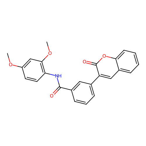 N-(2,4-dimethoxyphenyl)-3-(2-oxo-2H-chromen-3-yl)benzamide structure