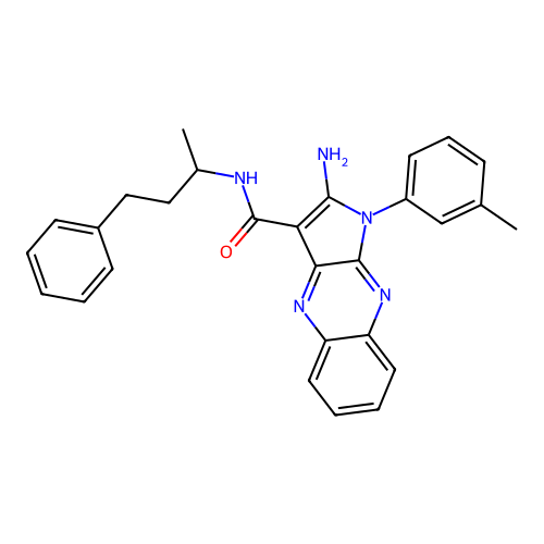 2-amino-1-(3-methylphenyl)-N-(4-phenylbutan-2-yl)pyrrolo[3,2-b]quinoxaline-3-carboxamide structure