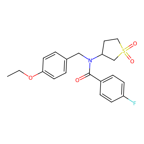 N-(1,1-dioxidotetrahydrothiophen-3-yl)-N-(4-ethoxybenzyl)-4-fluorobenzamide structure