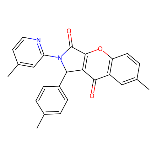 7-methyl-1-(4-methylphenyl)-2-(4-methylpyridin-2-yl)-1H-chromeno[2,3-c]pyrrole-3,9-dione structure