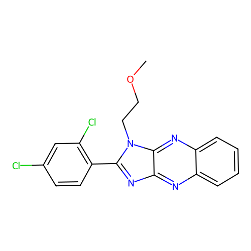 2-(2,4-dichlorophenyl)-1-(2-methoxyethyl)-1H-imidazo[4,5-b]quinoxaline structure