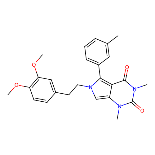 6-(3,4-dimethoxyphenethyl)-1,3-dimethyl-5-(m-tolyl)-1H-pyrrolo[3,4-d]pyrimidine-2,4(3H,6H)-dione structure