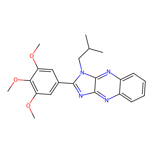 1-(2-methylpropyl)-2-(3,4,5-trimethoxyphenyl)-1H-imidazo[4,5-b]quinoxaline structure
