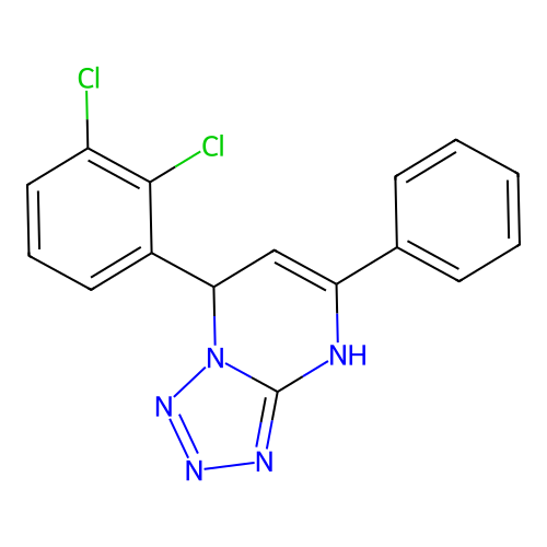 7-(2,3-Dichlorophenyl)-5-phenyl-4,7-dihydrotetrazolo[1,5-a]pyrimidine structure