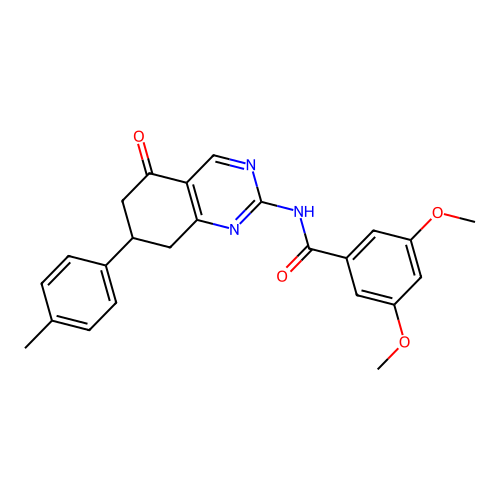 3,5-dimethoxy-N-[7-(4-methylphenyl)-5-oxo-5,6,7,8-tetrahydroquinazolin-2-yl]benzamide structure