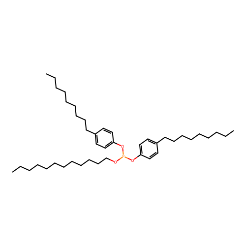Dodecyl bis(4-nonylphenyl) phosphite structure