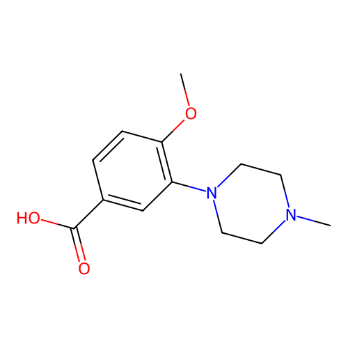 4-Methoxy-3-(4-methyl-1-piperazinyl)benzoic acid structure
