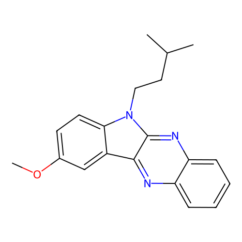 2-Methoxy-5-(3-methylbutyl)indolo[2,3-b]quinoxaline structure