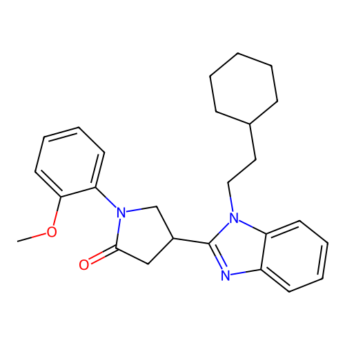 4-[1-(2-Cyclohexylethyl)benzimidazol-2-yl]-1-(2-methoxyphenyl)pyrrolidin-2-one structure