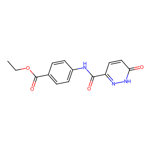 Ethyl 4-(6-oxo-1,6-dihydropyridazine-3-carboxamido)benzoate structure