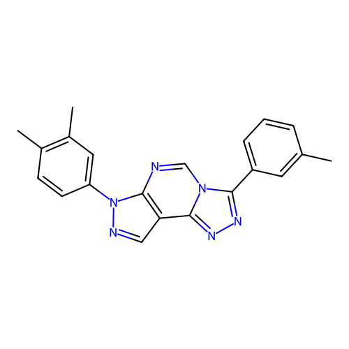 10-(3,4-dimethylphenyl)-5-(3-methylphenyl)-3,4,6,8,10,11-hexaazatricyclo[7.3.0.0^{2,6}]dodeca-1(9),2,4,7,11-pentaene structure