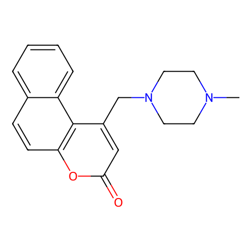 1-[(4-methylpiperazin-1-yl)methyl]-3H-benzo[f]chromen-3-one structure