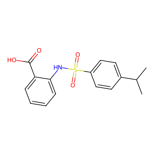 2-[(4-propan-2-ylphenyl)sulfonylamino]benzoic Acid structure