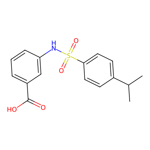 3-[(4-propan-2-ylphenyl)sulfonylamino]benzoic Acid structure